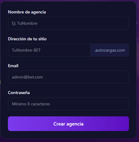 Registrá tu agencia